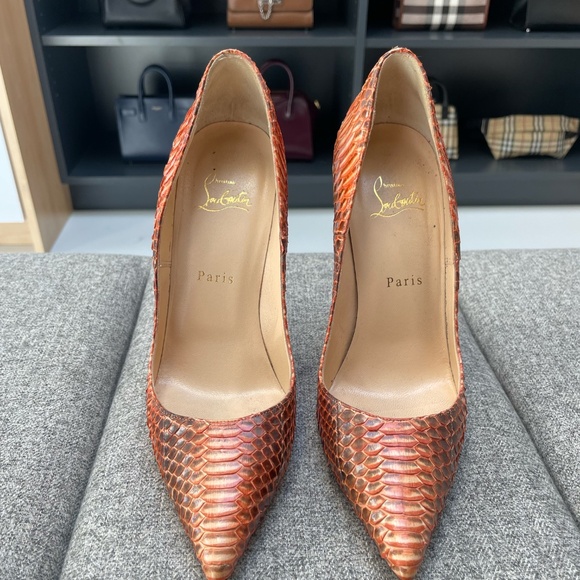 Christian Louboutin So Kate 120, Orange Watersnake, EU39 (fits a US8 or US8.5) - Picture 3 of 8